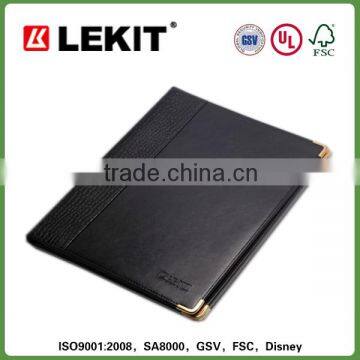 A4 Leather portfolio folders with metal corners