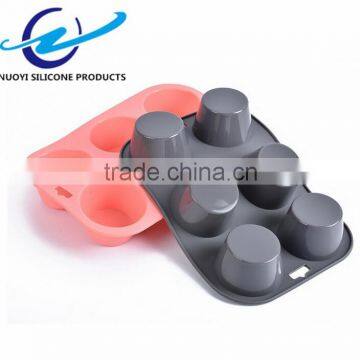 Mini Muffin Pan 6 Cups Silicone Mold for Cupcakes and Baking