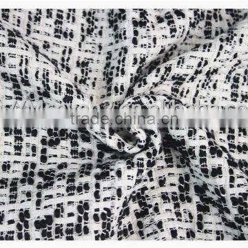 2016 M.seven Black/white Thick Tweed Fabric, Wool Blend Polyester Fabric for Casual and Formal Wear photo-4