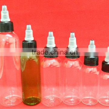 120ml popular PET plastic e cig liquid dropper bottle with twist cap