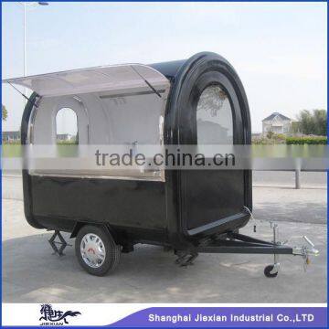 2016 ShanghaiJiexian Customized JX-FR220B classical black Mobile food cart trailer