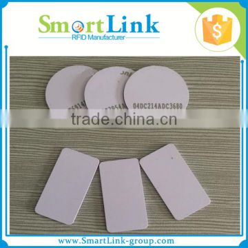 13.56mhz rfid epoxy tag with back adhesive,custom waterproof PVC nfc tag,logo printable rfid nfc tag used in outside