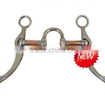 Stainless steel horse western bit of correction mouth with copper barrels(Type-065)