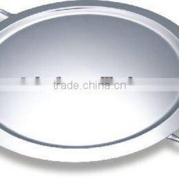 18-10 stainless steel Round mirror tray with handle