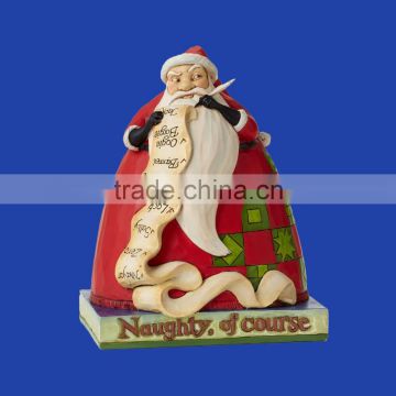 Home Decor Custom Resin Christmas Naughty Santa Claus Figurine