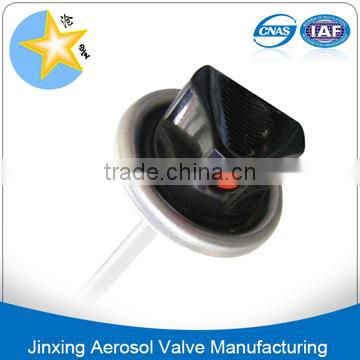 Paint aerosol spray valve with turn down actuator