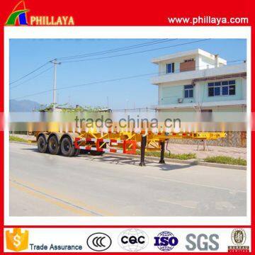 tri-axle skeleton 45ft container trailer / transport 20ft 40ft 53feet container dolly gooseneck trailer