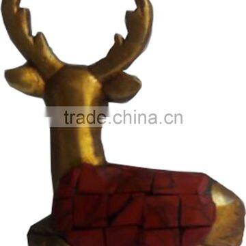 Bronze Deer With Stone Work Finish photo-3