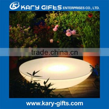 PE Ploythene Colorful Round Coffee Table Led Coffee Table LED Furniture