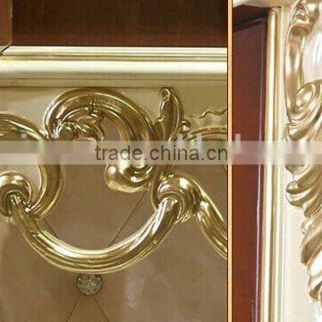 European Style Luxury Decorative Cabinet, Parquet Pattern Solid Wood Cupboard, Nice Carving Living Room Cabinet (BF01-ML046) photo-3
