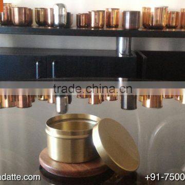 Indian Factory Made Brass Candle Jar for Soya Wax photo-2