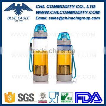 Glass Tea Infuser With Loose Leaf Tea Strainer, Glass Tea Infuser Bottle With Sleeve, Sports Water Bottle With Infuser photo-2