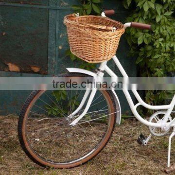 Wicker Bicycle Basket Bike Accessories Cycle Bag Luggage Groceries Shopping photo-2