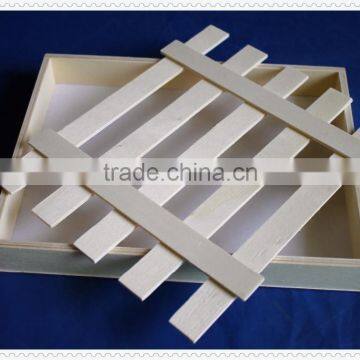 Food Grade Cheap Unfinished Natural Wooden Gift Packing Box for Duc D'o Chocolate photo-5