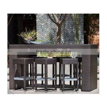 2017 Sigma Best selling all weather cheap plastic synthetic rattan home outdoor bar furniture