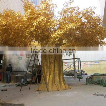 SJ2001008 wholesale artificial tree landscape cheap make model tree golden artificial outdoor trees