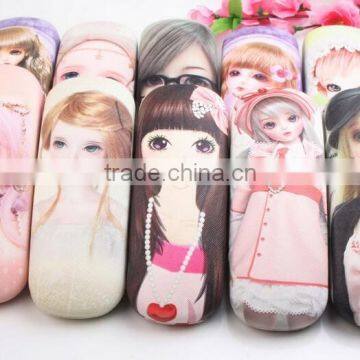Supply Fashion Cute Girl Pattern Glasses Case
