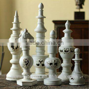 resin internation chess sculpture casino decoration