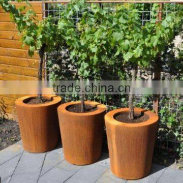 FO-9C01 Cone Type Corten Steel Plant Pot