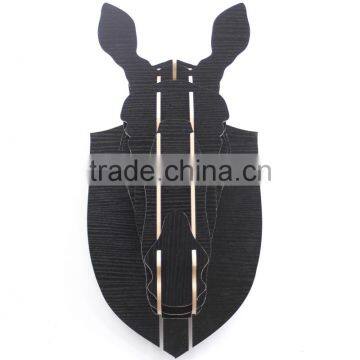 Wooden Animal Head Statue Home Wall Decoration Wooden Decorative Statue Zebra Head photo-2