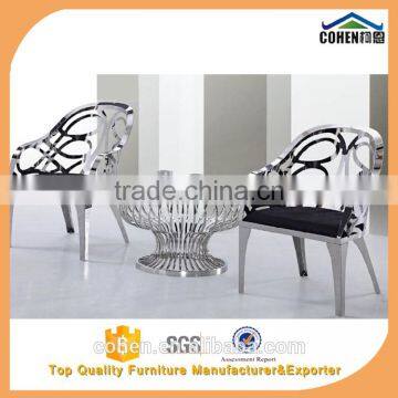 Exclusive Design Hotel Coffee Beside Corner Table Stainless Steel Furniture photo-2