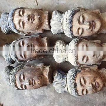 Hand Carved Antique Imitation Wooden Buddha Head for Sale photo-3