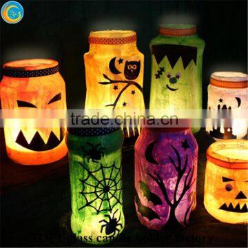 Beautiful Milk Glass With Frost Glass Candle Holder Unique and Modern photo-6