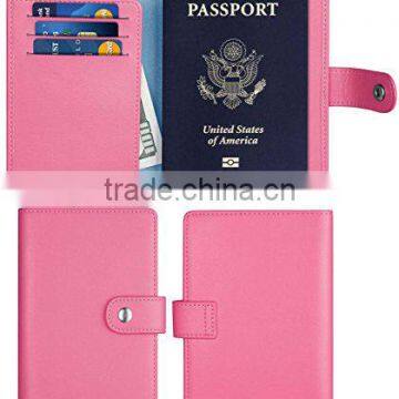 Wholesale leather passport cover fancy custom travel leather passport holder