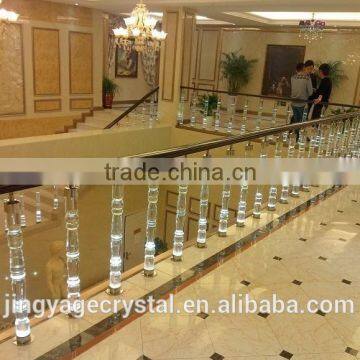 Jingyage Custom Modern New Designs Crystal Stair Balusters Home Stair Decoration Railing Crystal Balustrade Modern Spiral Stair photo-5