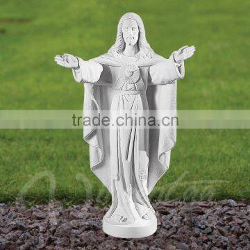 Garden Statues Wholesale Hand Carved Marble Product Jesus Sculpture Classic Garden Statues for Sale photo-2