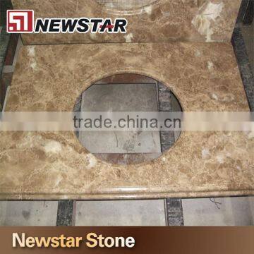 Newstar Crystal Brown Fancy Marble Top Dinning Table Fashion Vanity Top photo-3