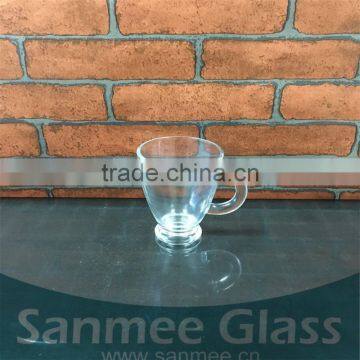 Cheap Crystal Glass Tea Cup with Handle