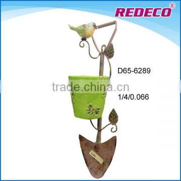 Artificial iron metal garden flower pot for sale