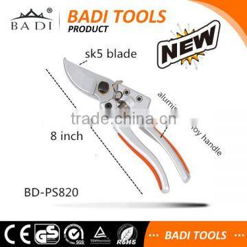 New Design Sk5 Blade and Aluminum Alloy Handle Pruners,, Garden Tool Ratchet Pruning Shears For Weak Hands photo-2