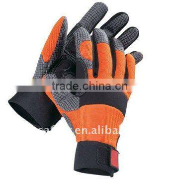 Silicone Coated Palm Shock-proof Mechanic Glove ZJB11