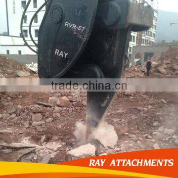 Hydraulic xentric excavator mounted vibro hammer with ripper tooth