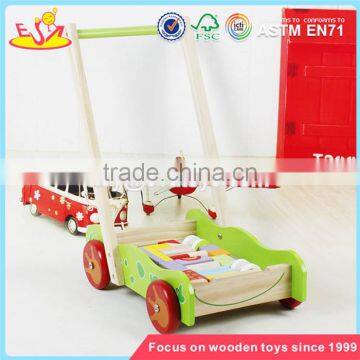 Wholesale Educational Wooden Baby Activity Walker Funny Toys Wooden Baby Activity Walker With Building Blocks W16E076 photo-6