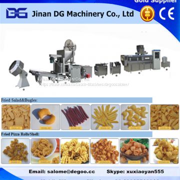 Automatic fried wheaten chips corn bugle snack food maker production plant