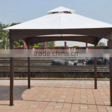 Outdoor metal decorative gazebo with metal roof beach sun shade tent