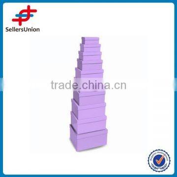 10 pcs paper gift box set, pure purple gift box