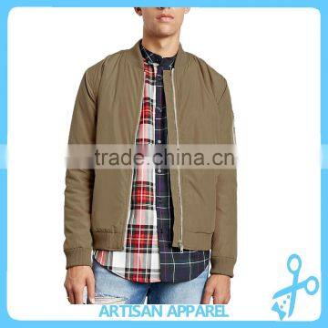 Men's Casual Streetwear Bomber Jacket with Wash Cotton Padded