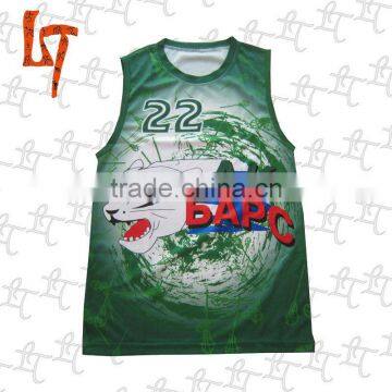 custom sublimation sports top running vest/singlet