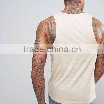 2017 High Quality New Design Custom Pink Color Gym Wear Comfortable Cotton/Polyester/Spandex Fashion Men's Sport Tank Vest photo-2