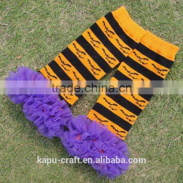 Wholesale Baby Chiffon Ruffle Leg Warmers Electric Leopard Printed Leg Warmers photo-5