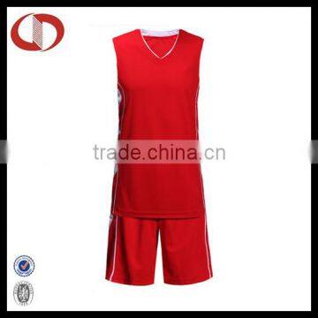 Mens basketball jersey red color fron china