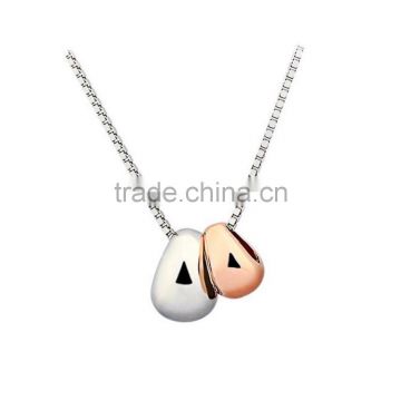 925 sterling silver fashion waterdrop shape pendant necklace