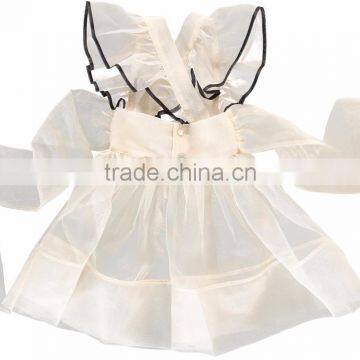 Organza Tulle Children Frock Designs Fancy Dress Overall Dress Girls Casual Summer Cotton Puffy Dresses photo-2