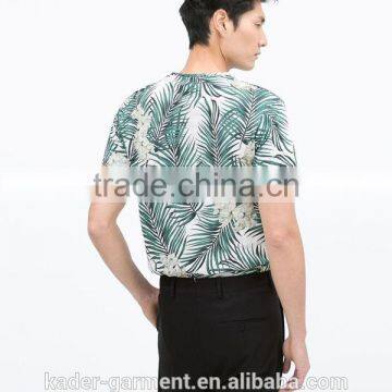 New Collection Korean Floral Print T Shirt, Mens Sublimation T Shirt, Beach Wear photo-4