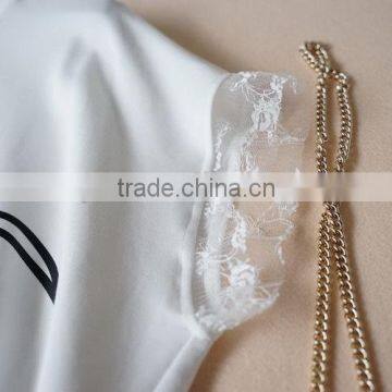 Sweat Girl Face Lace Short Sleeve t Shirt photo-2