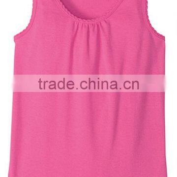 Plain girls pink tank tops